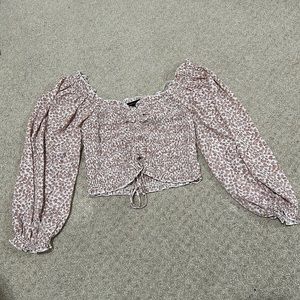 Cotton Candy LA ditzy floral pink blouse